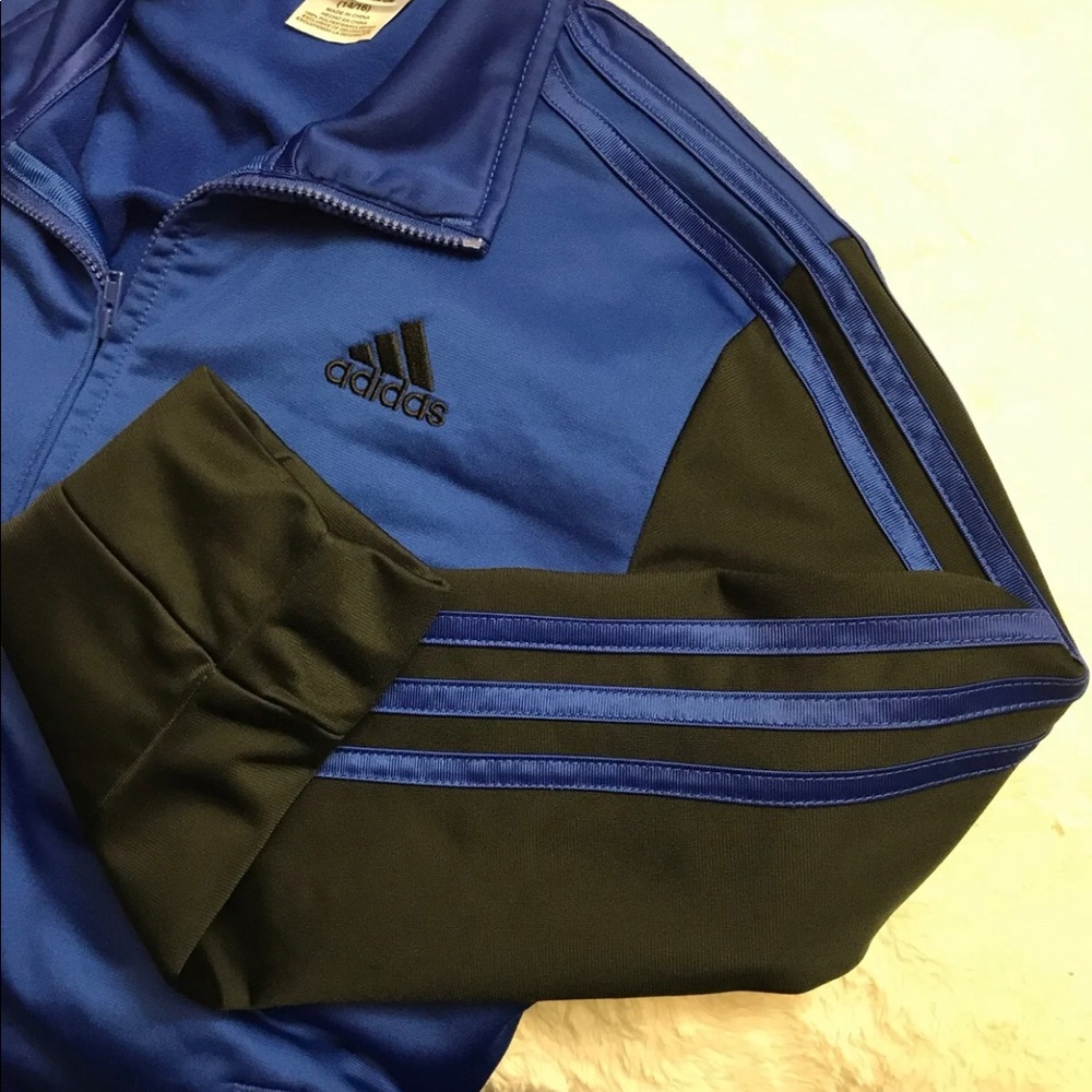 Kids Adidas Zip Up Jacket Large 14/16 - Picture 5 of 7